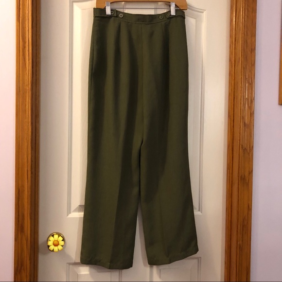 💫Vintage💫 JESSICA Petites Pants, Green, Size 8P - Picture 3 of 7